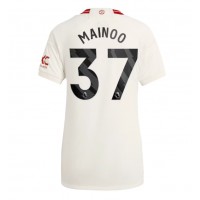 Camiseta Manchester United Kobbie Mainoo #37 Tercera Equipación Replica 2023-24 para mujer mangas cortas